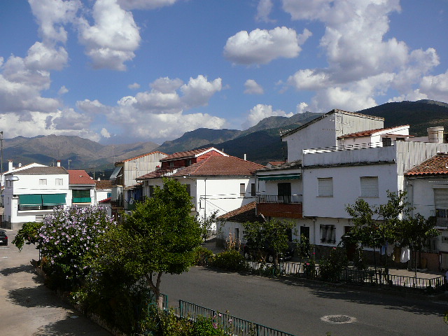 Vue du village d'Aldeanueva del Camino depuis le gîte 