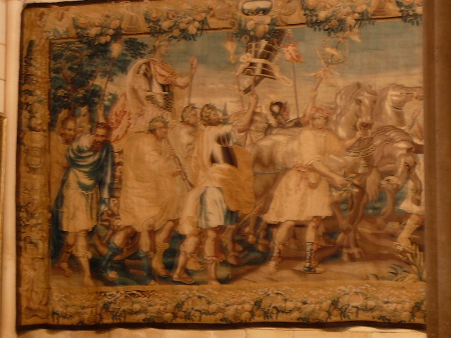 Tapisserie dans la Salle Capitulaire du Monastère Royal de <i>las Huelgas</i> à Burgos 