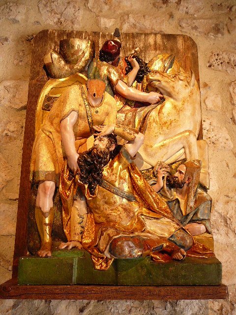 Sculpture dans la Chapelle <i>Santiago du Claustrillas</i> du Monastère Royal de <i>las Huelgas</i> à Burgos 