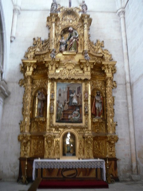 Retable d'une chapelle de l'église du Monastère Royal de <i>las Huelgas</i> à Burgos 